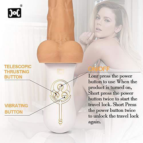 Allovers 6-Inch 10 Vibrating 6 Telescoping Rotating Lifelike Silicone Realistic Dildo